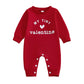 Bemeyourbbs Newborn Baby Boy Fall Winter Clothes Button Long Sleeve Romper Jumpsuit Cute Infant One Piece Outfit (Heart My Tiny