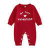 Bemeyourbbs Newborn Baby Boy Fall Winter Clothes Button Long Sleeve Romper Jumpsuit Cute Infant One Piece Outfit (Heart My Tiny