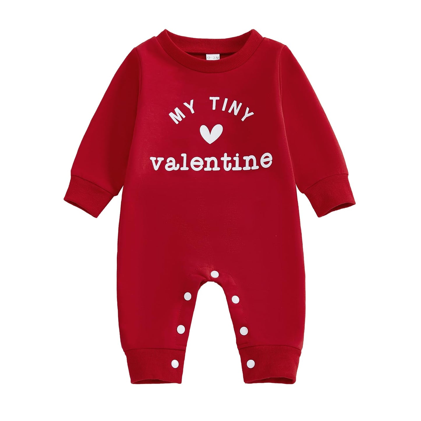 Bemeyourbbs Newborn Baby Boy Fall Winter Clothes Button Long Sleeve Romper Jumpsuit Cute Infant One Piece Outfit (Heart My Tiny