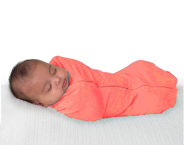 MammaChamp Swaddle Pod/Blanket/Sleep Sack Wrap Transition Bag with Zipper Infant Baby (Pack of 1) (Peach)