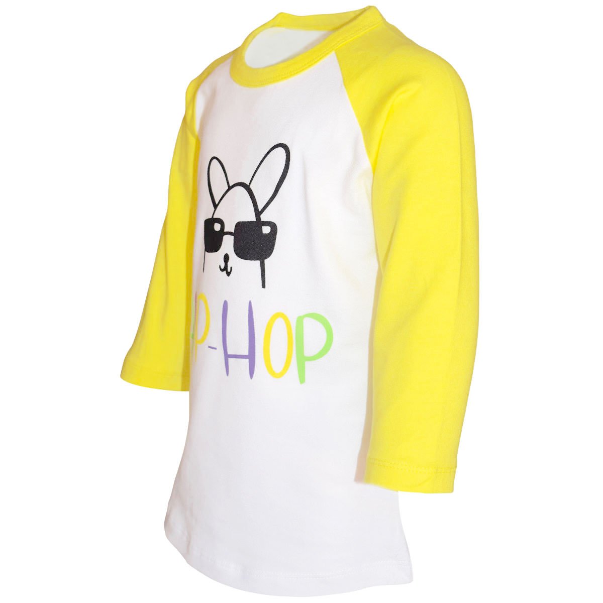 Unique Baby Unisex Raglan Hip Hop Easter Bunny Shirt (5T) Gray