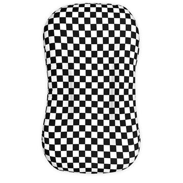 Dilimi Baby Lounger Cover For Boys And Girls, Removable Cover Ultra Soft Comfortable Lounger Slipcover, Black Checkerboard (Loun