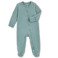 Aablexema Baby Footed Pajamas With Mitten Cuffs - Unisex Newborn Infant 2 Ways Zipper Cotton Footie Pjs(Green,6-12M)
