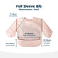 Tiny Twinkle Mess Proof Baby Bib, 2 Pack Long Sleeve Bib Outfit, Waterproof Bibs For Toddlers, Machine Washable, Tug Proof (Rose