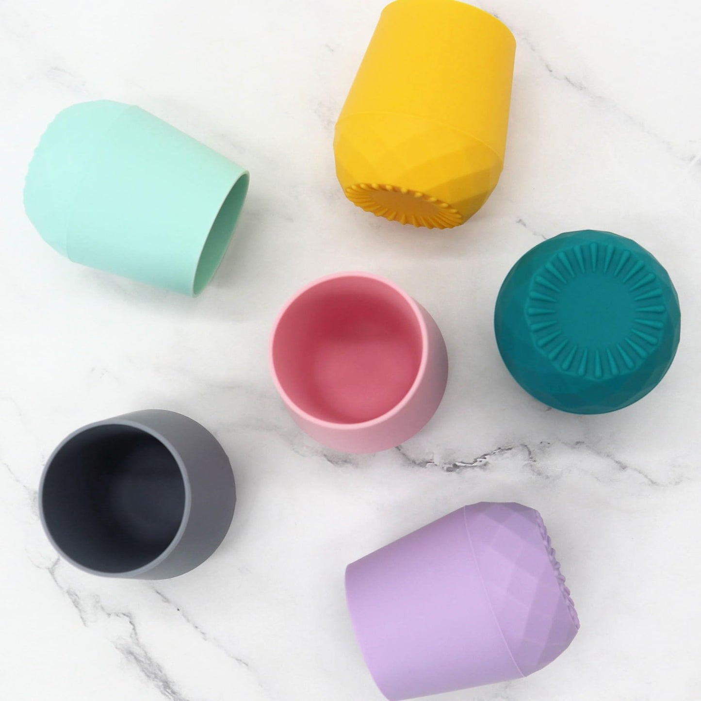 Teensy Peepsy 2 Pack Silicone Baby Cups 6-12 Months, Tiny Cup For 4 Months+ | Open Cup For Baby Girl Gift Baby Essentials Baby L