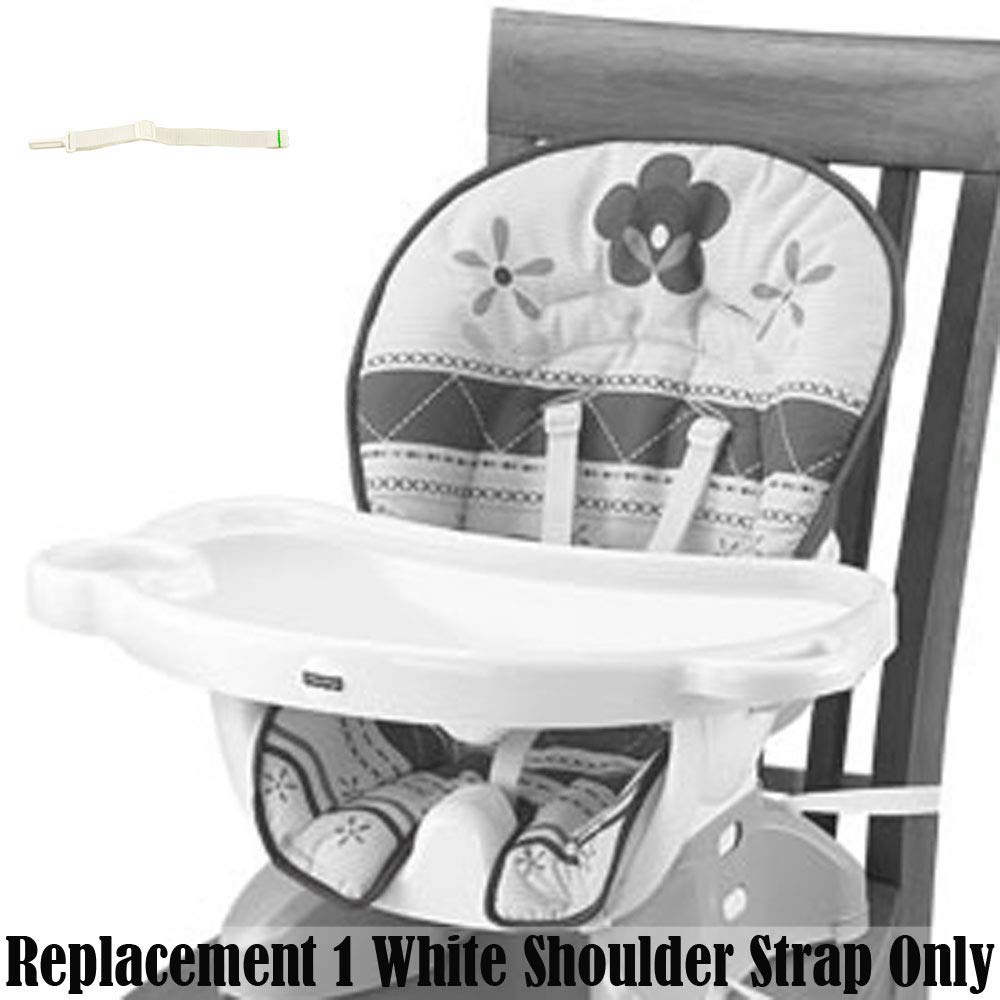 Replacement Part For High Chair - Fisher-Price Space Saver High Chair Sunny Flower Bgb27 ~ Replacement 1 White Shoulder Strap