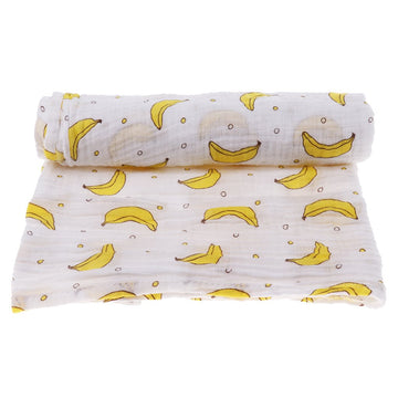 ECOMISTIQBaby Swaddling Blanket Soft Muslin Cotton Swaddle Towel Banana|Baby |Nursery Bedding|Blankets & Throws