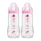 Mam Easy Active Baby Bottle 11Oz, Easy Switch Between Breast And Bottle, Easy To Clean, 4+ Months, Girl
