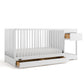 Graco Teddi 5-in-1 Convertible Crib & Changer with Drawer (White) - GREENGUARD Gold Certified Baby Crib Crafted from Wood, Conve