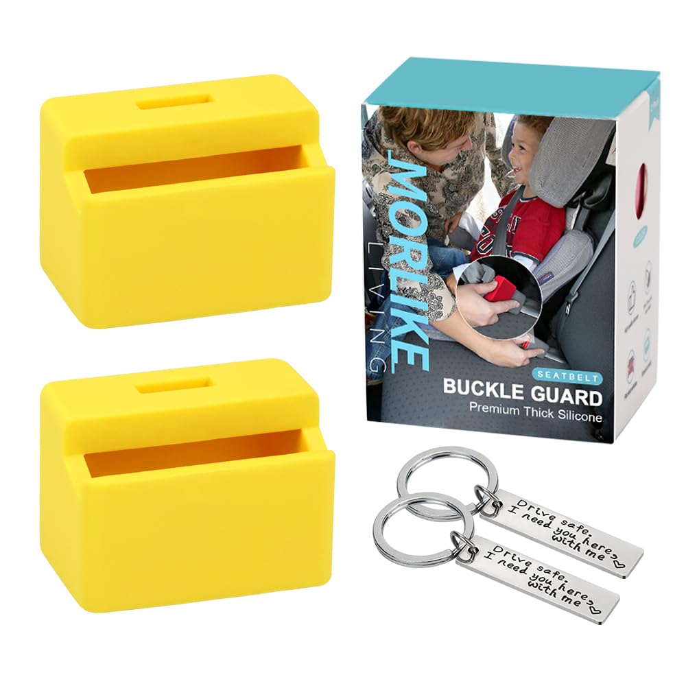 Morlike Silicone Seatbelt Secure Buckle Safety Cover Lock | Keep Children Safe In Car Seat And Prevent Kids From Accidentally Un