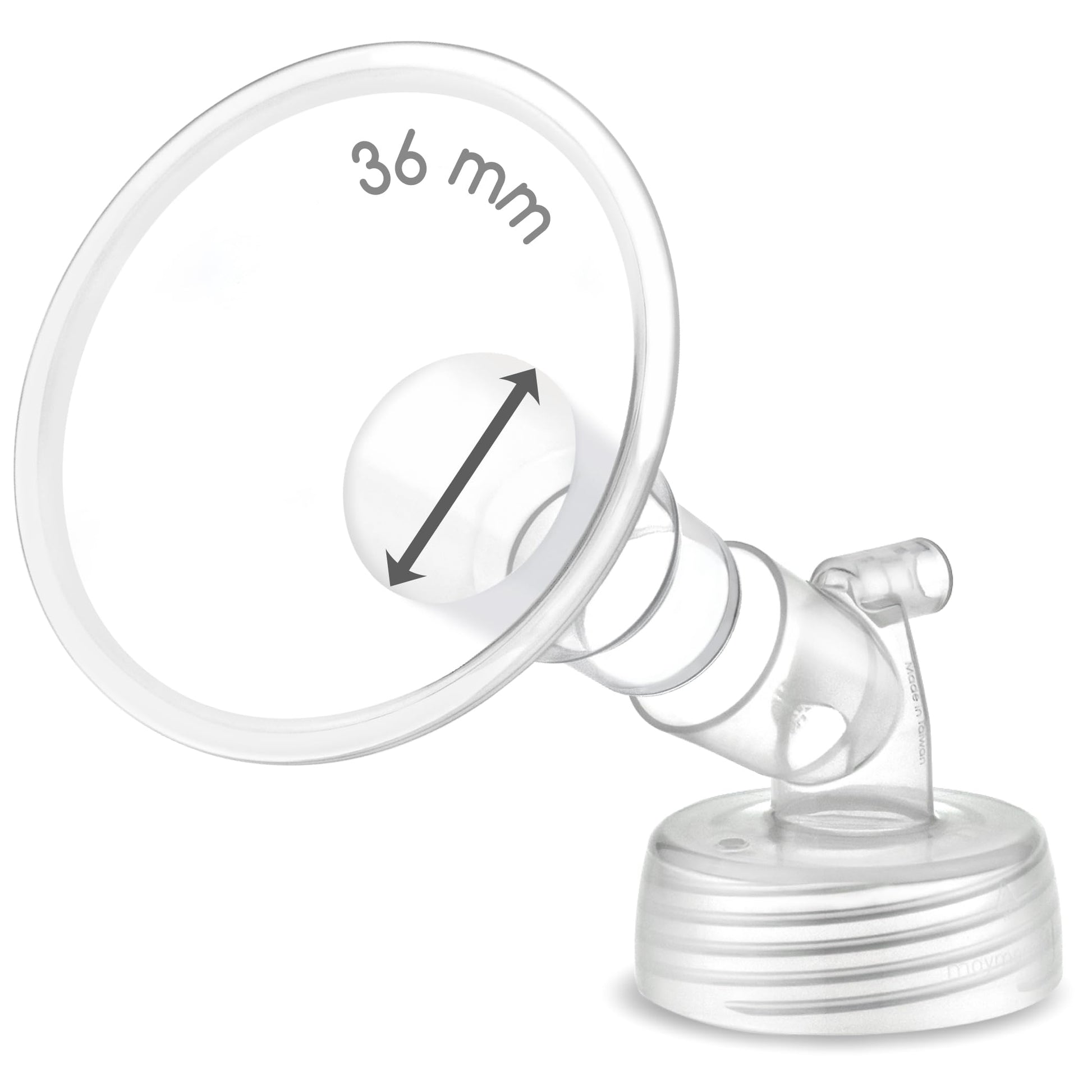 1X 36 Mm Maymom Two-Piece Wide Neck Pump Parts For Spectra S1/S2 Pumps; Incl Wide Mouth Flanges; Not Original Spectra Flange