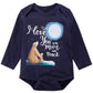 Baby Boys 3Pcs Space Outfit Newborn Bear Clothes Love You To The Moon And Back Starry Sky Long Sleeve Pant Set (Blue05 0-3 Month
