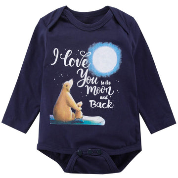 Baby Boys 3Pcs Space Outfit Newborn Bear Clothes Love You To The Moon And Back Starry Sky Long Sleeve Pant Set (Blue05 0-3 Month