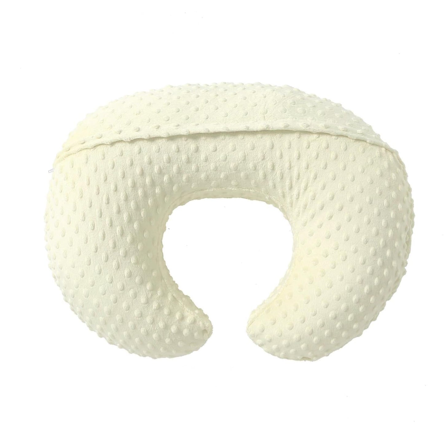 Queness Nursing Pillow Cover Breastfeeding Pillow Cases Plush Dot Slipcover Pillow Shams (Creamyellow)