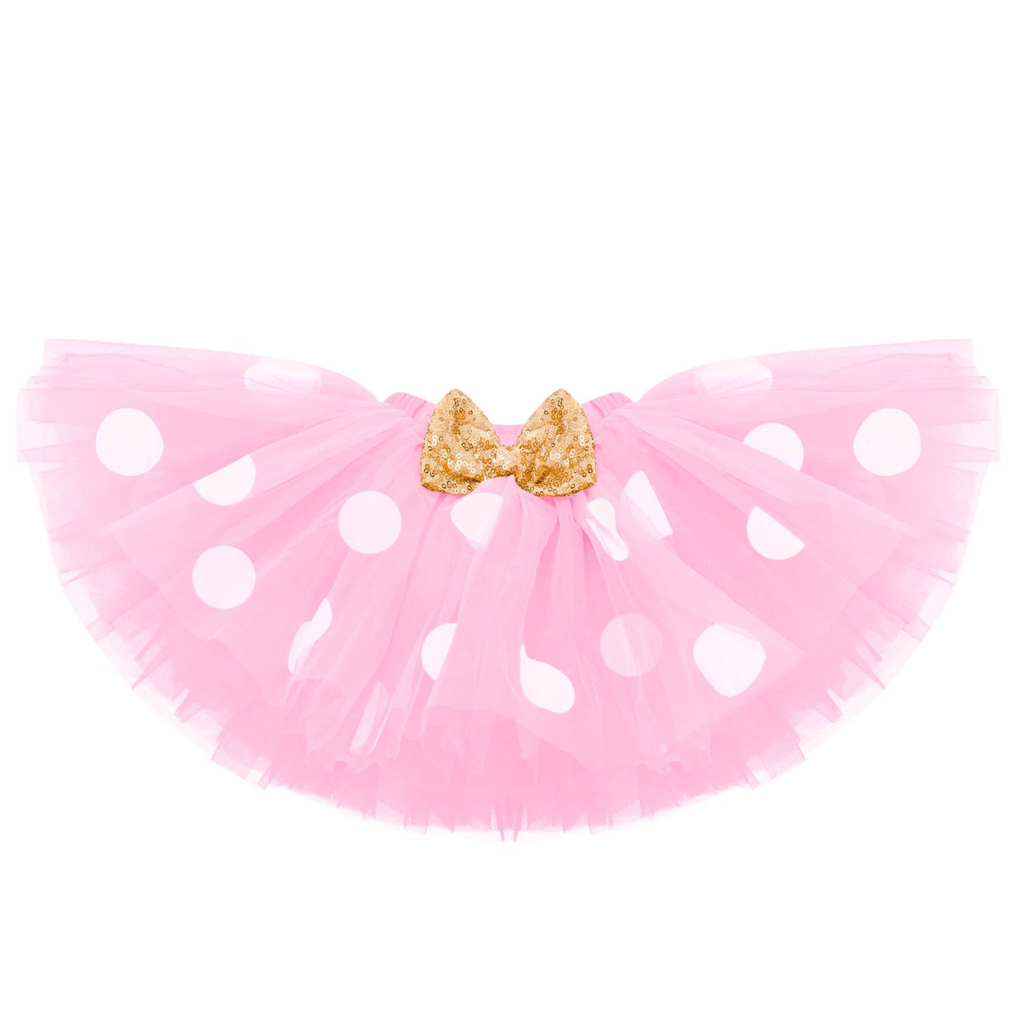 Ibtom Castle Cake Smash 1St/2Nd Birthday Party Clothing For Newborn Toddler Polka Dots + Sequins Bow Skirt+3D Ear Princess Pagea