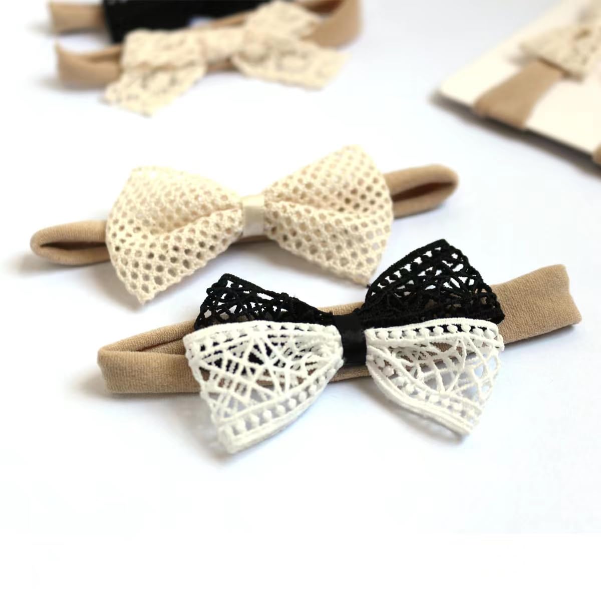 Mery Yuer Baby Girls Lace Headbands Hair Bows Nylon Hairbands Hair Accessories For Girls Newborn Infant Toddlers And Kids