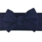 Babygiz Baby Girl Headbands-Infant,Toddler Cotton Handmade Hairbands With Bows Child Hair Accessories (Dark Navy Blue)