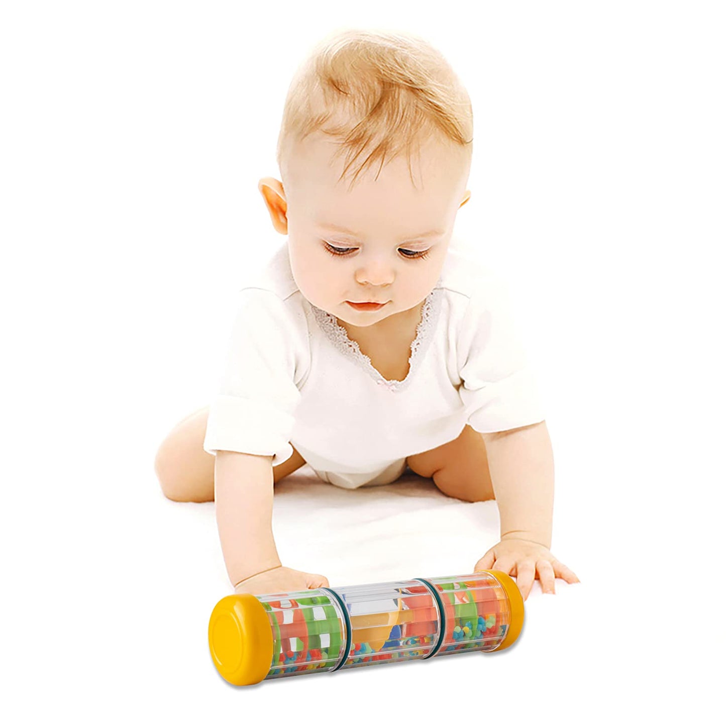 Rainmaker Baby Rain Stick Toys for Kids: 8 inch Rainstick Sensory Rattle Toys for Babies,Shaker Rainfall Tubes Musical Instrumen