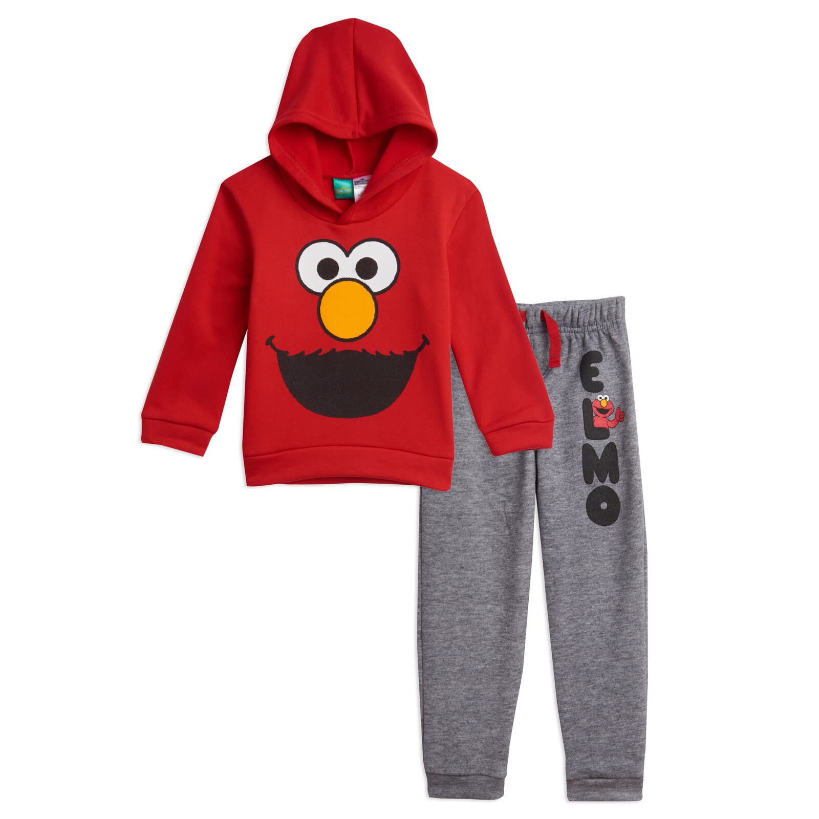 Sesame Street Elmo Baby Boys Fleece Hoodie & Jogger Pants Set Red/Gray – Cutebab WBBAPB08C34MBFB