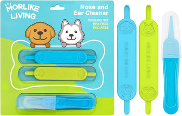 Morlike Living Baby Nose And Ear Cleaner Tool, Soft Flexible Rubber Nasal Booger Picker For Newborns And Infants, Dual Ear Wax A
