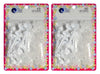 New Tara Self Hinge Hair Barrettes for Girls, 40pc Count (WHITE AND CLEAR)