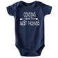 Azzwnee Cousin Friend Baby Boy Clothes Unisex Funny Baby Girl Baby Bodysuit 0-3 Months (Navy,3-6M)