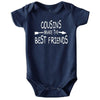 Azzwnee Cousin Friend Baby Boy Clothes Unisex Funny Baby Girl Baby Bodysuit 0-3 Months (Navy,3-6M)