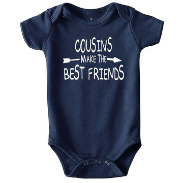 Azzwnee Cousin Friend Baby Boy Clothes Unisex Funny Baby Girl Baby Bodysuit 0-3 Months (Navy,3-6M)