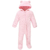 Hudson Baby Unisex Baby Fleece Sleep And Play, Lt Pink, 12-18 Months