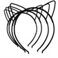 Xima 12Pcs Black Cat Ears Headband Cute Abs Plastic Girls Head Band For Children Accessories (Black-Cat Ear)