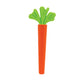 Nuby Silicone Carrot Tube Teether - Baby Teething Toy - Massaging Bristles for Sore Gums - 3+ Months