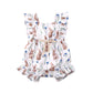 Lamuusaa Infant Baby Girls Easter Bunny Romper Ruffled Sleeveless Bodysuit One-Piece Jumpsuit Shorts Summer Outfits 3-18M (White