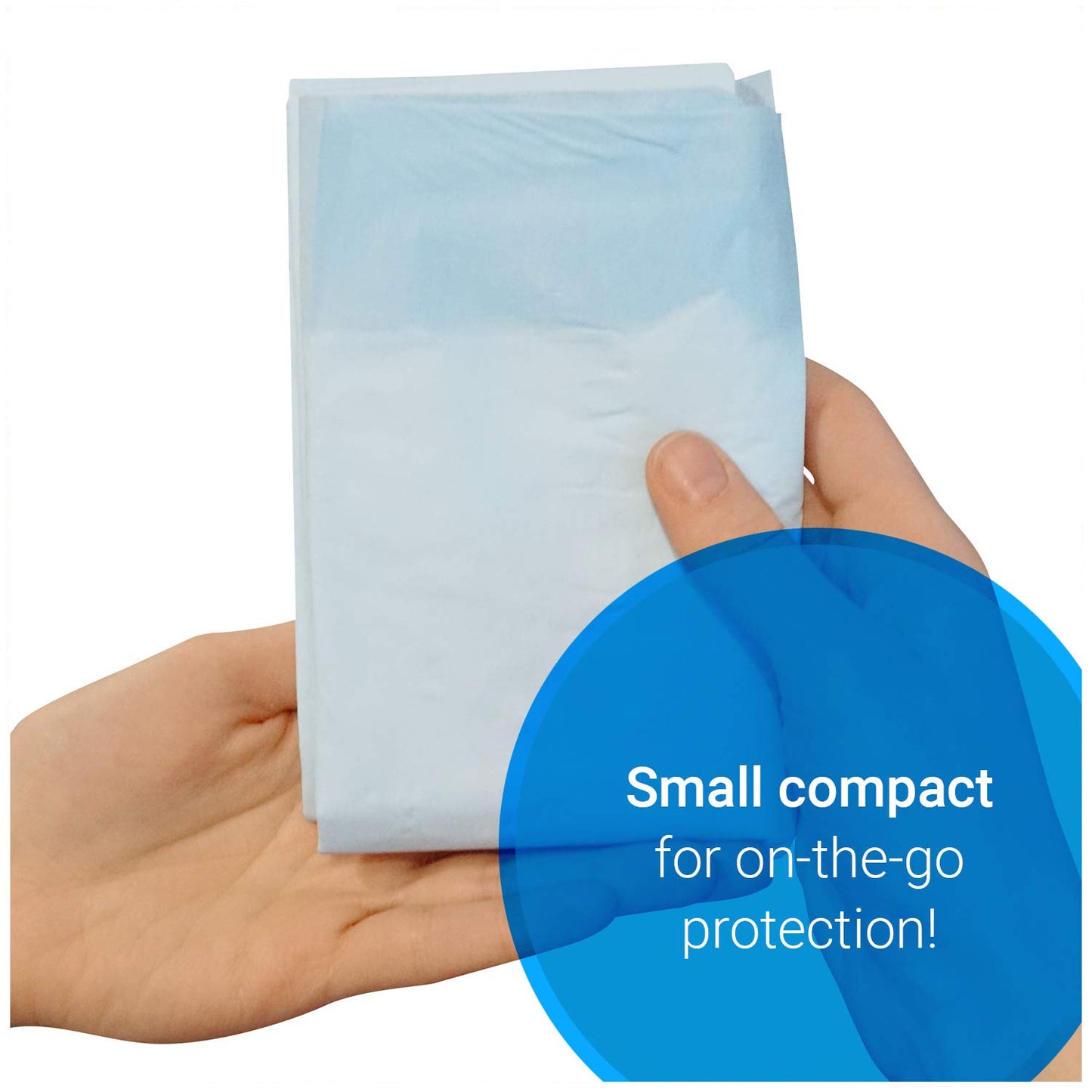 Disposable Baby Changing Pad Liner - 25 Count (24 X 17 Inch) - Soft Disposable Blue Hospital Underpad - Waterproof And Absorbent