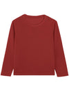 Toddler Boys Long Sleeve T-Shirts Cotton Crewneck Tees Soft Basic Solid Color Layering Warm T-Shirt Top, Tagless Neckline Burgun