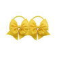 Lddcx Baby Girls' Hair Ties With Bows For Toddler Ponytail Holders Small Hair Ties (Yellow, 2Pcs)