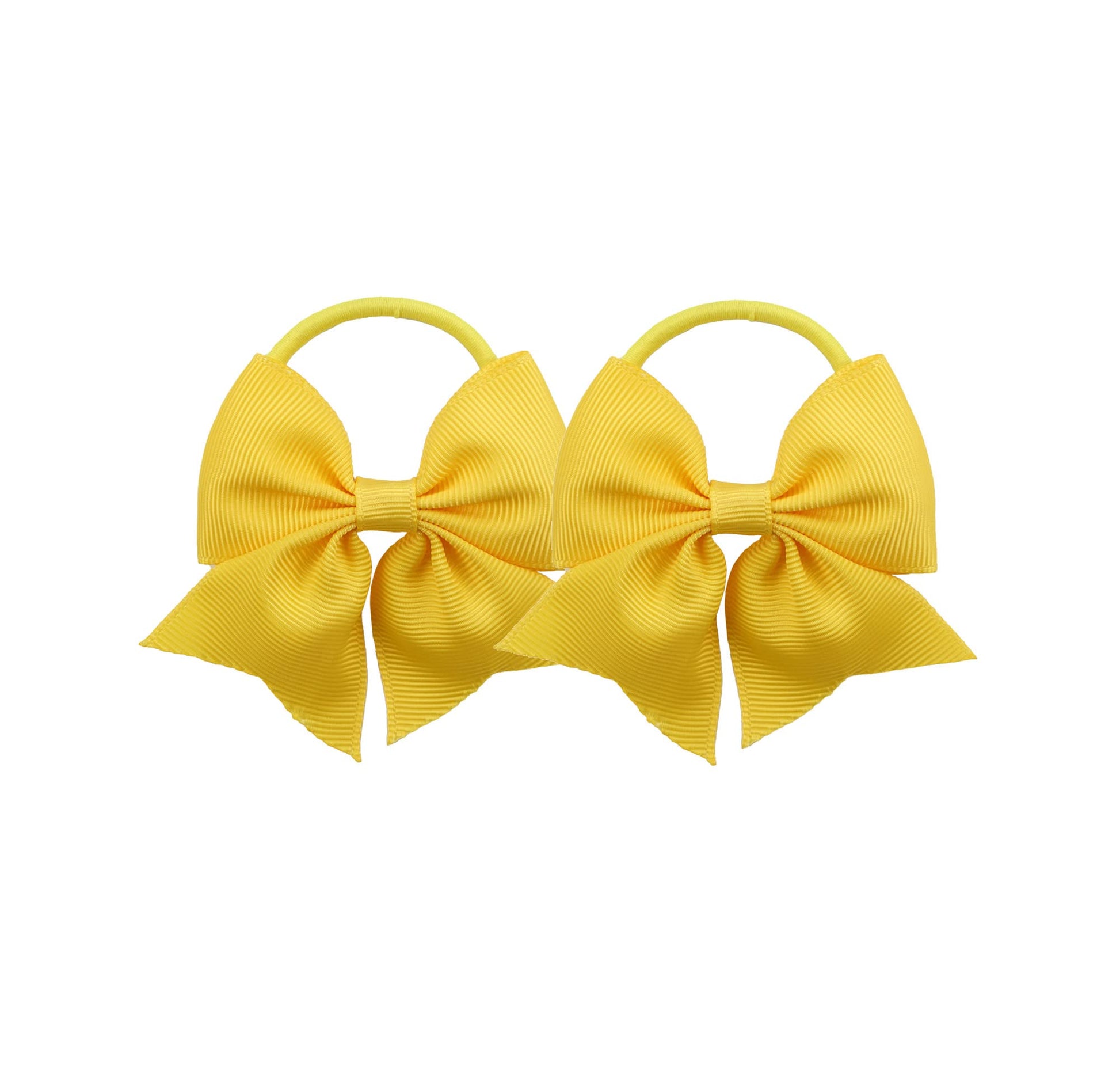 Lddcx Baby Girls' Hair Ties With Bows For Toddler Ponytail Holders Small Hair Ties (Yellow, 2Pcs)