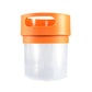 Spill Proof Snack Cup Munchie Mug Orange, 16 Ounce Jar, Made In The Usa