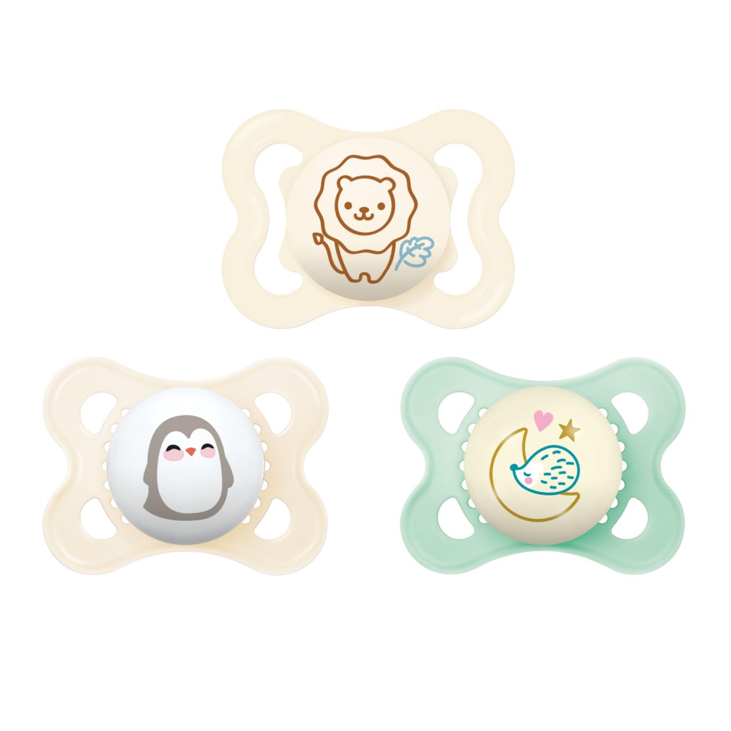 Mam Variety Pack Baby Pacifier, Includes 3 Types Of Pacifiers, Nipple Shape Helps Promote Healthy Oral Development,0-6 Months, U