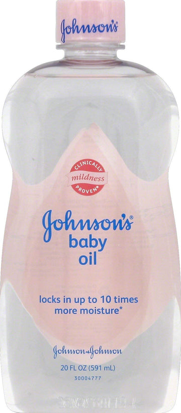 Johnson'S Baby Oil, Pure Mineral Oil To Prevent Moisture Loss, Original 20 Fl. Oz