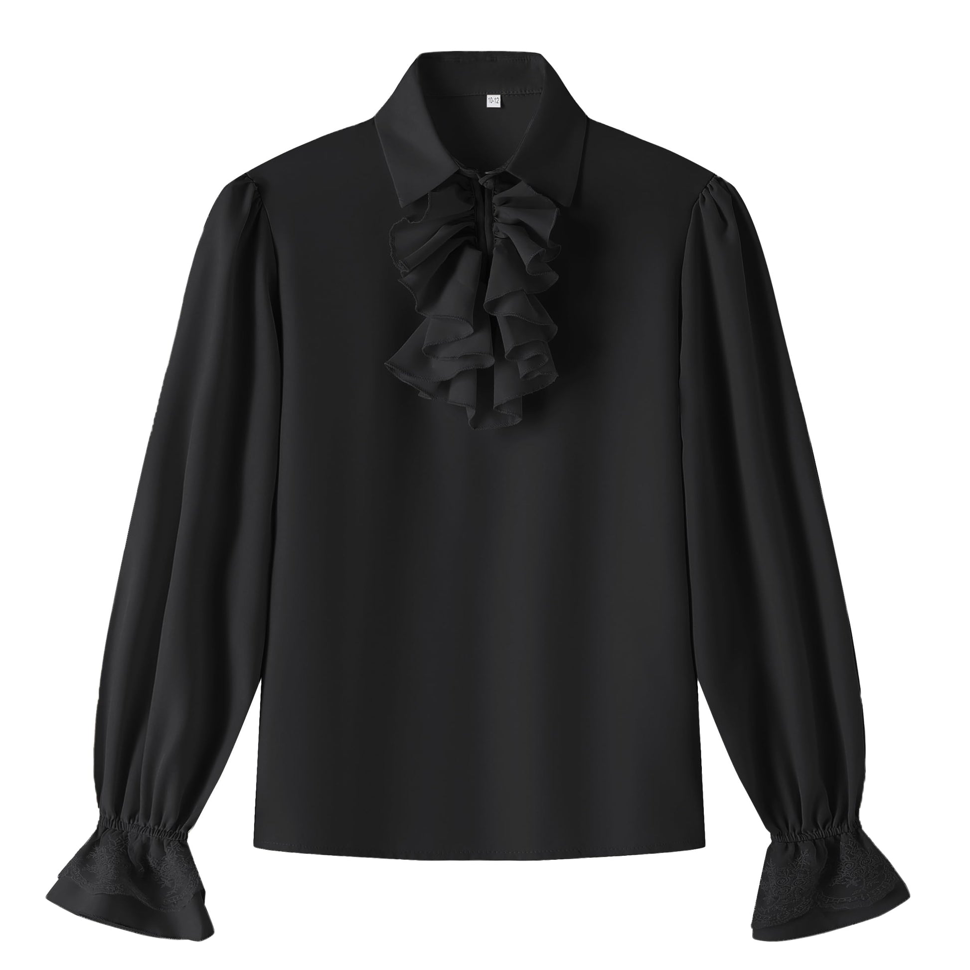 Eymitory Boys Kids Medieval Pirate Shirt Vampire Costume Renaissance Victorian Scottish Jacobite Ghillie Halloween Tops Black