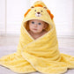 Hi mom Baby Hooded Towel, Yellow Lion Animal Design, Soft Bath Wrap for Infants
