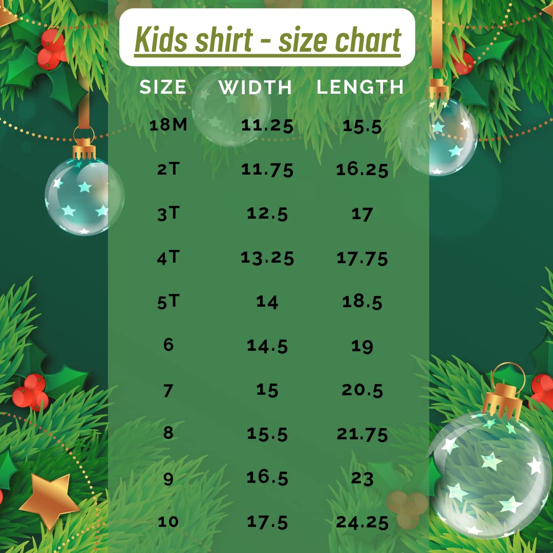 Unique Baby Boys Wreck The Halls Short Sleeve Kids Christmas Shirt Clothes (12Y, Green)