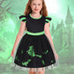Marendyee Black Witch Costume Girls Halloween Toddler Kids Tulle Dresses Flutter Sleeve (9-10 Years)