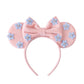 Karett Mouse Ears Bow Headbands, Sparkle Minnie Ears Headband Glitter Hair Band For Party Princess Decoration Cosplay Costume