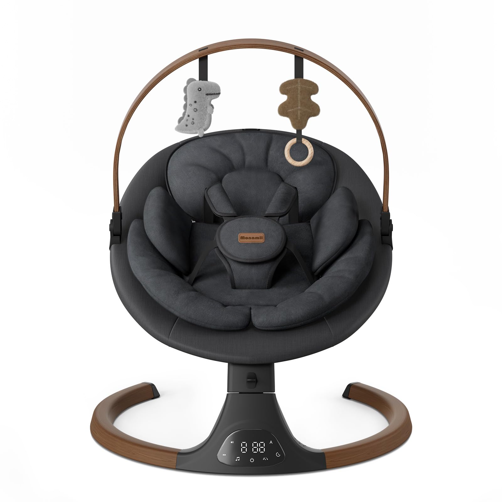Baby Swings For Infants, Monamii Baby Swing, Bluetooth Infant Swing With Music Speaker, 5 Speeds And Remote Control, Electric Sw