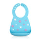 Nuby 3D Soft Silicone Baby Bib With Scoop - Silicone Bib For Toddlers And Babies 6+ Months - Stars