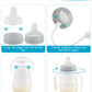 Sippy Cup Conversion Kit For Mam Bottles, Spill-Proof Transition Kit With Silicone Sippy Spout Nipple, Weighted Straw, Handle, 3