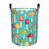 Pevtufa Mushrooms Foldable Laundry Basket Organizer,Fabric Clothes Toy Storage Basket Nursery Hamper Storage Bin For Household B