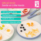 Elk And Friends Kids 7.8    Porcelain White Plates With Silicone Sleeves | Divided Plates | Suitable For Kids/Toddlers | Microwa