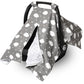 Boryokun Car Seat Cover for Babies, Minky Winter Infant Car Seat Cover, Nursing Cover for Baby Breastfeeding, Suitable for Baby 